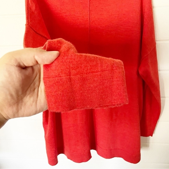Eileen Fisher Merino Wool Turtleneck Center-Seam Tunic Sweater Size L-XL - Picture 5 of 9